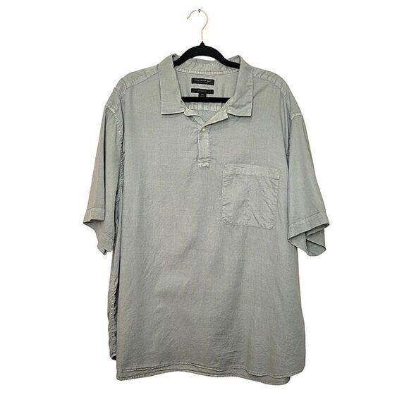 Banana Republic Sage Green Relaxed Fit Organic Cotton Collared Shirt - Picture 1 of 5